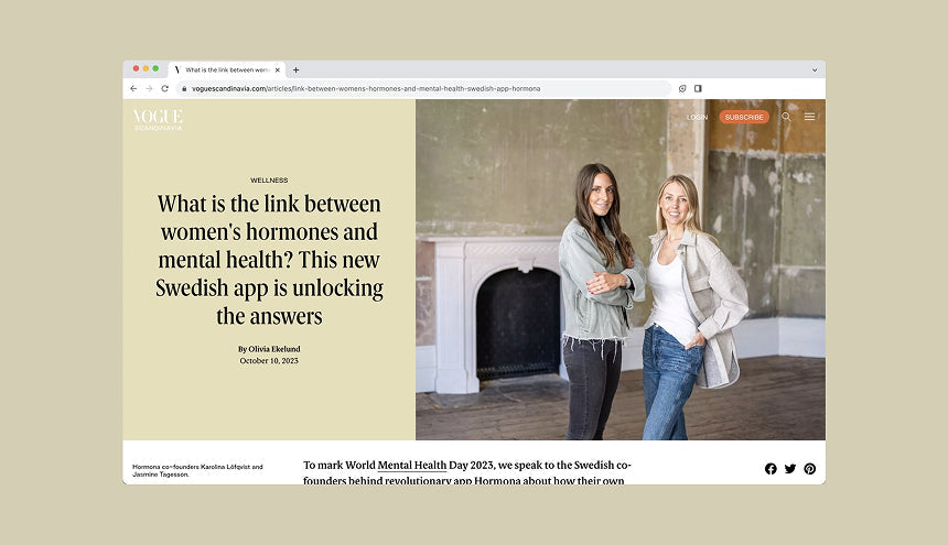 Hormona Featured in Vogue Scandinavia on Mental...