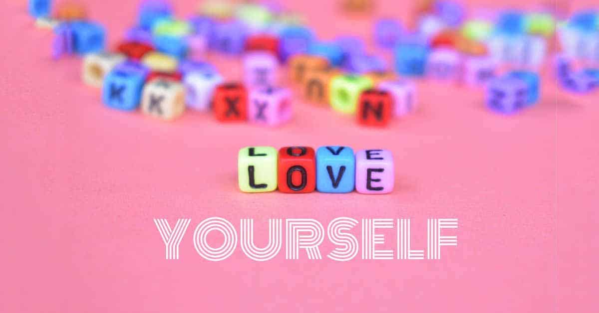 love yourself in colourful cubes