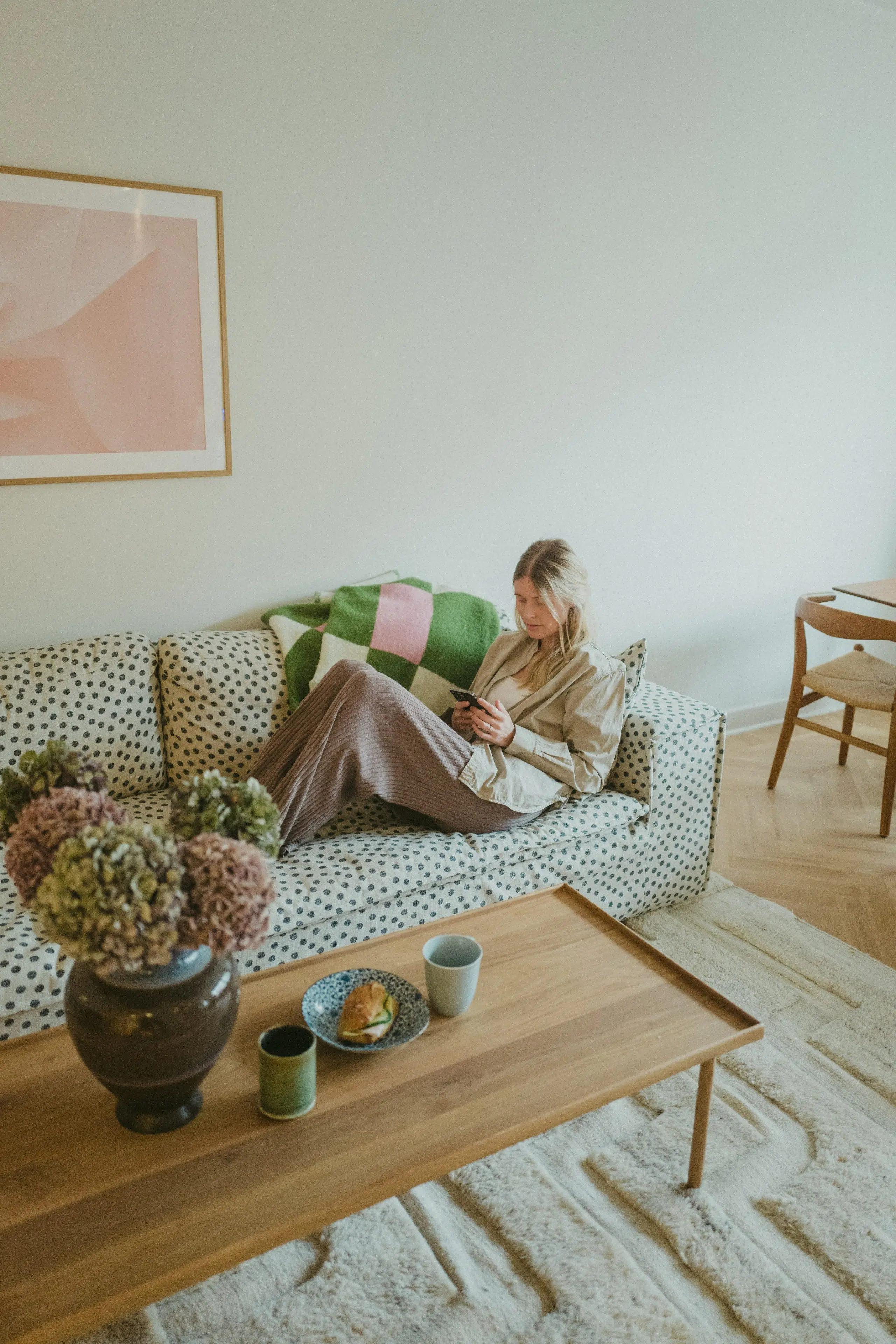 woman on sofa 