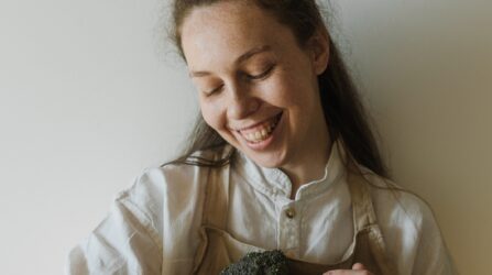 women with vegetable basket